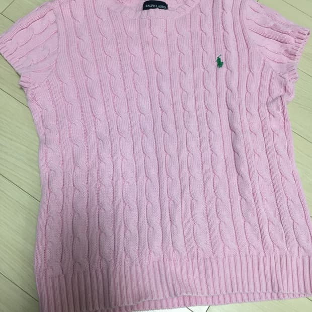 폴로 랄프로렌 꽈배기 반팔 니트 