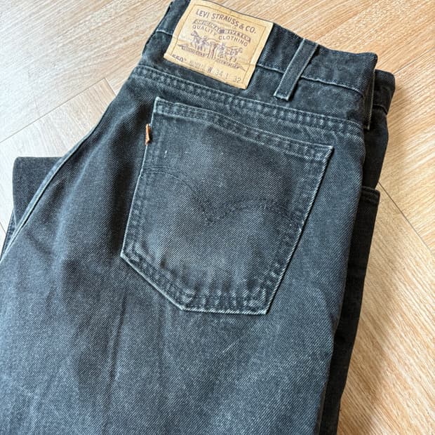 90s Levis 550 Orange Tab Black