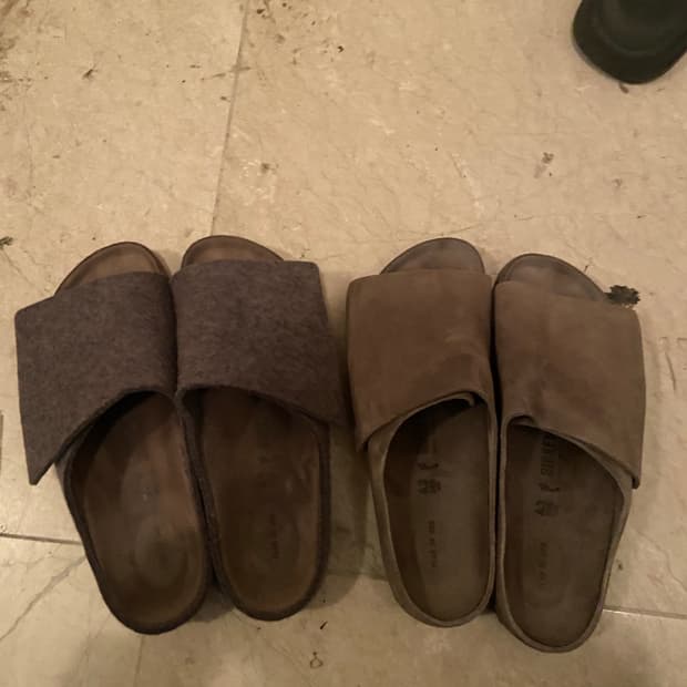 (2개)피어오브갓 버켄스탁 울펠트 그레이,스웨이드 브라운 43