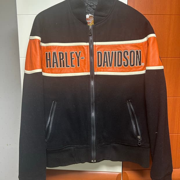 할리데이비슨 하이넥 바이커 자켓