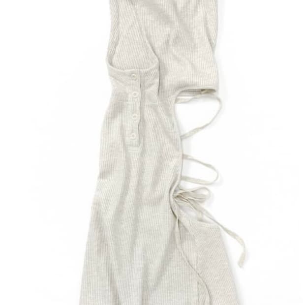 샵페어리 waffle halter neck hoodie(oatmeal)