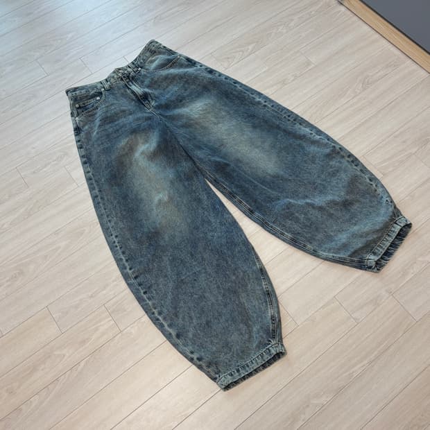 기철 벌룬데님팬츠 벌룬핏