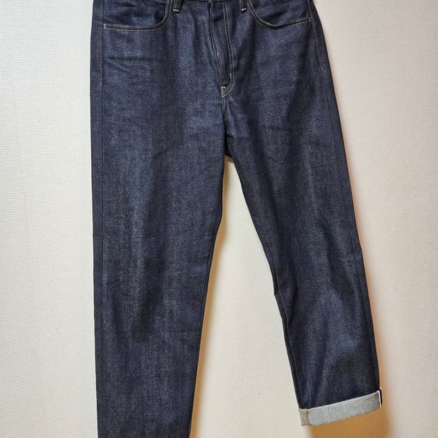 유니클로 데님 셀비지 슬림 스트레이트