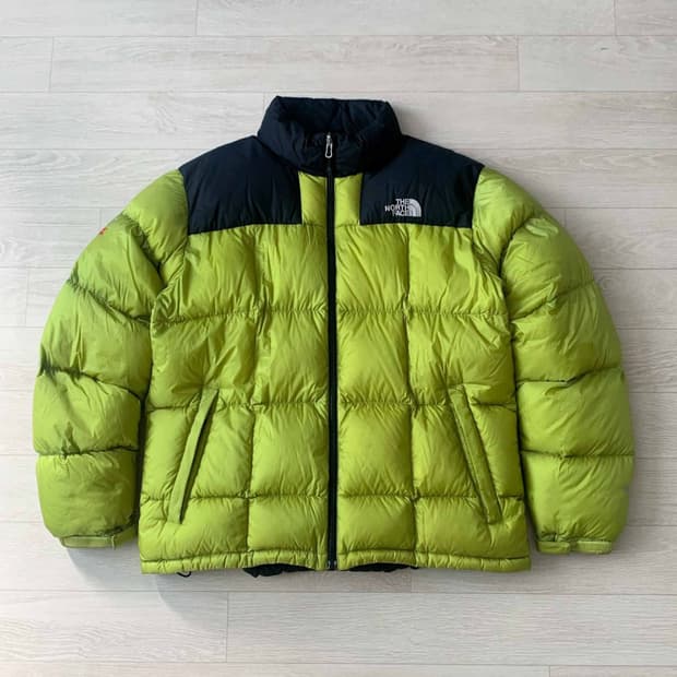 노스페이스 800 구스 다운 패딩 그린 XL