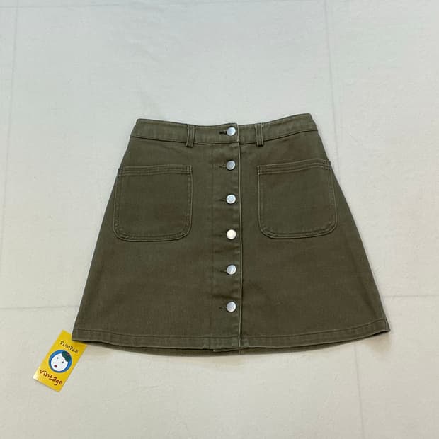 일본빈티지 버튼포켓스커트
