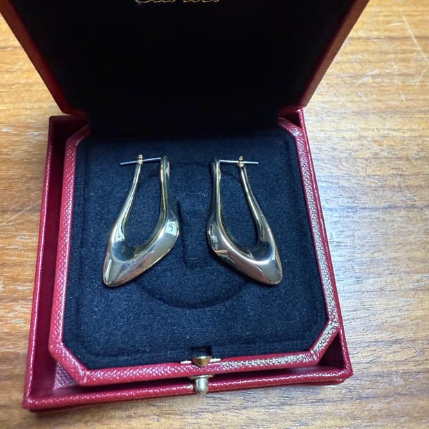 COS 코스 금장 후프 이어링