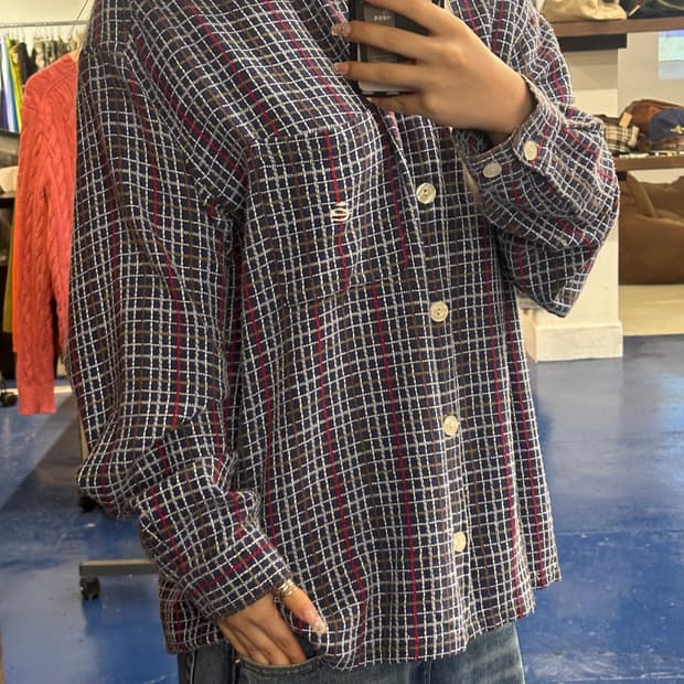 India 보드웨어 스티치 체크셔츠