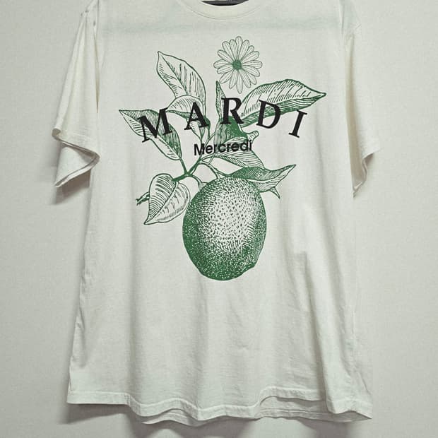마르디 메크르디 과일 프린팅 반팔 티셔츠