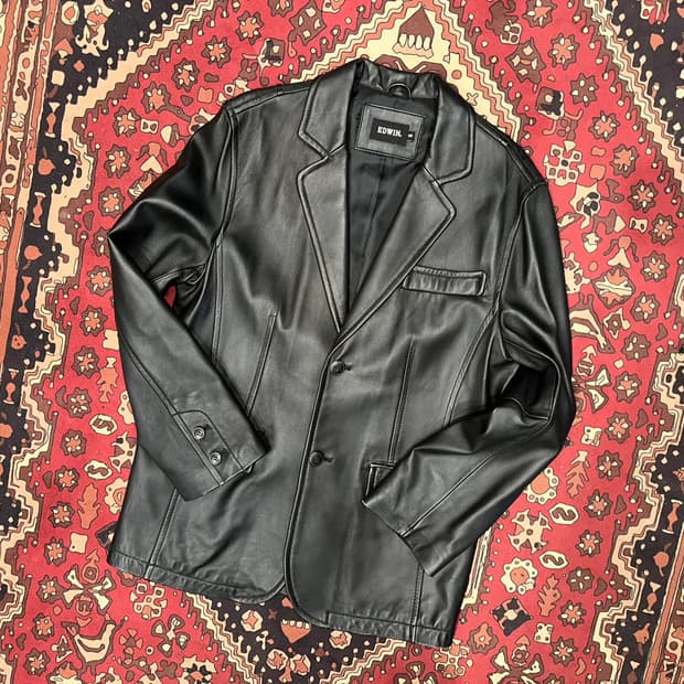 ( L-XL ) 가죽마이 양가죽마이 레더자켓 오버핏마이 레더자켓