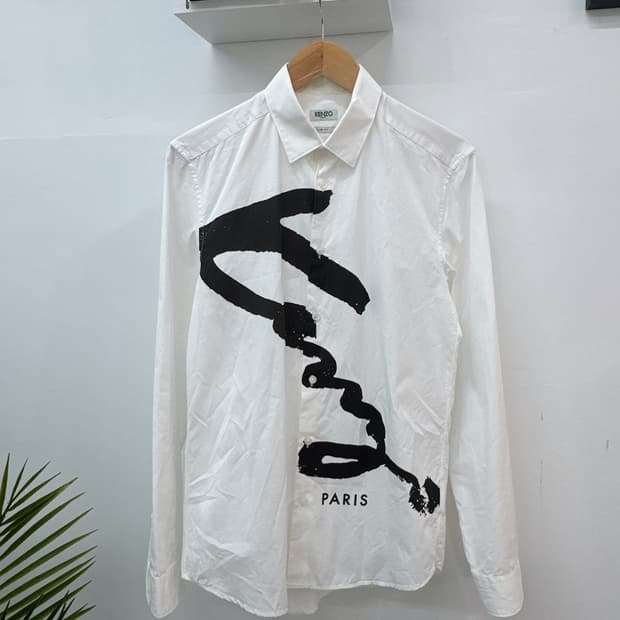 겐조 프린팅 화이트 셔츠