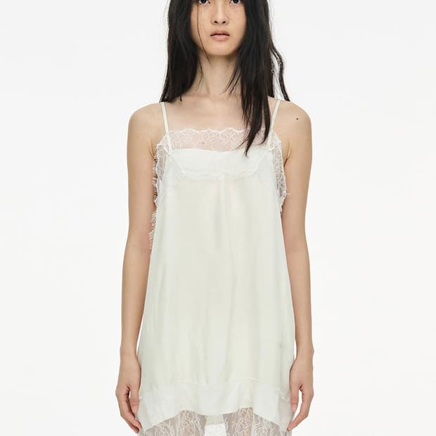 세릭 CERRIC 레이스 미니드레스 LACE SLIP DRESS 아이보리