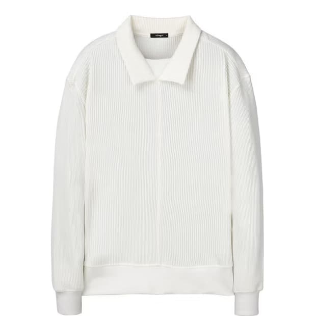 [새상품] 알레그리 오버핏 테리 카라 맨투맨 M