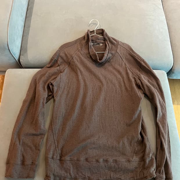 Blackmerle Drop Neck Top - Rat Grey