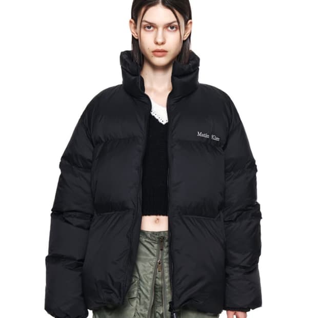 마뗑킴 하이넥 클래식 푸퍼 다운 점퍼 블랙
