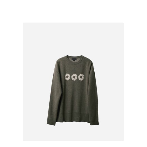 999휴머니티 로고 크루넥 니트