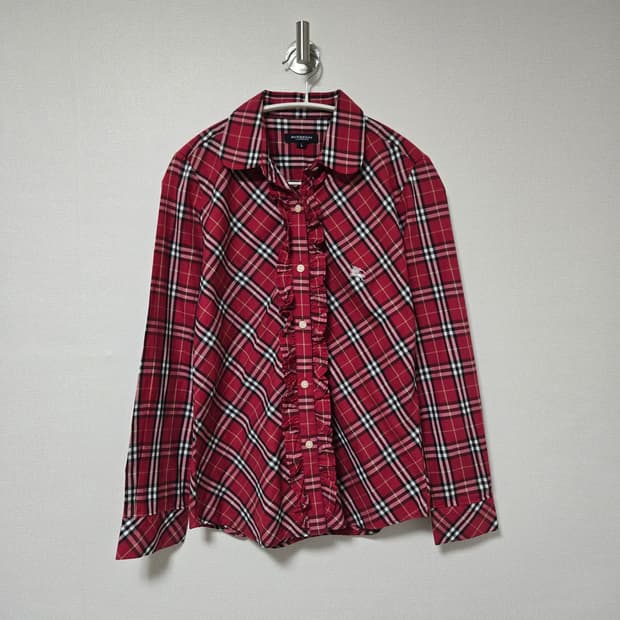 버버리 프릴 체크셔츠 / 여성 셔츠 / 여자 셔츠