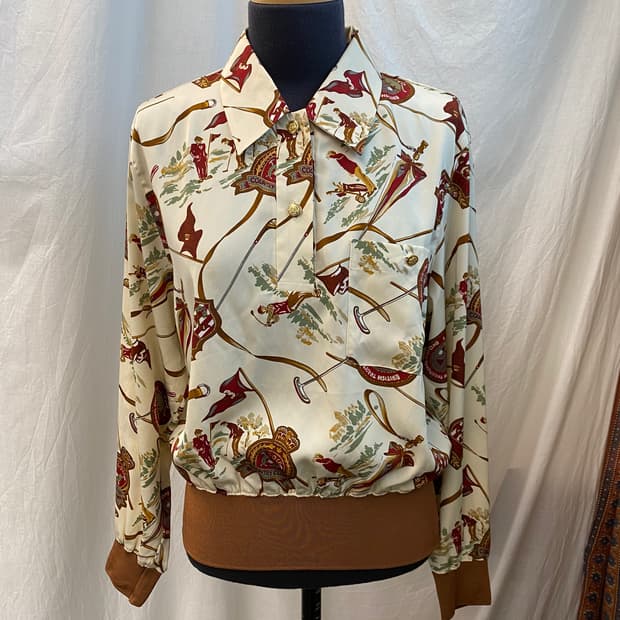 빈티지 패턴 블라우스(M)