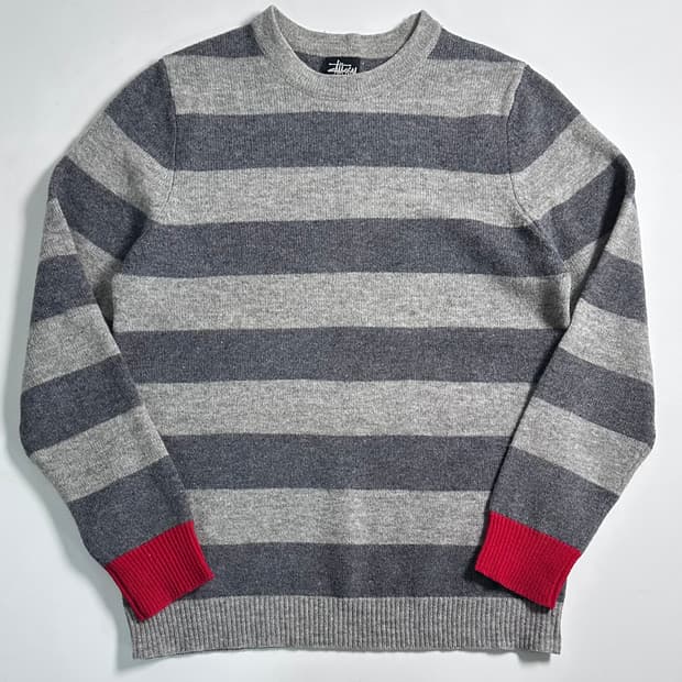 스투시 스트라이프 울 니트 