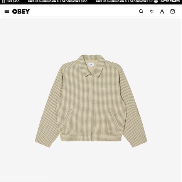 OBEY LUTHER BLOUSON JACKET