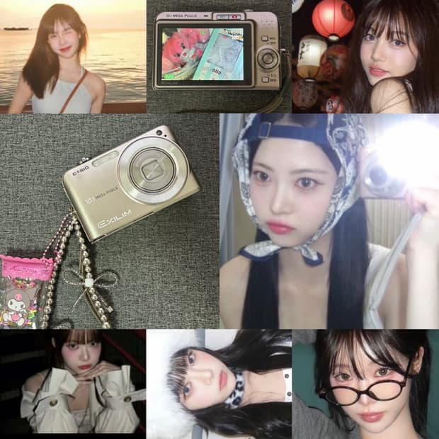 르세라핌 은채 디카 📸카시오 엑슬림 EX-Z1080 골드