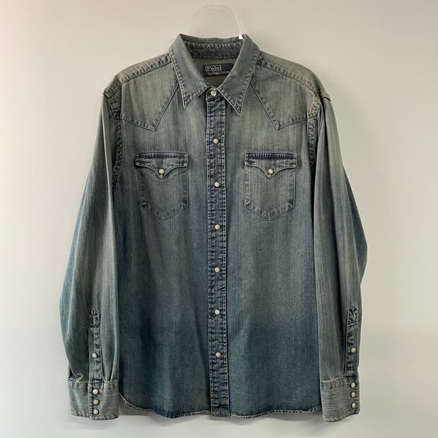 90s 폴로 랄프로렌 데님 웨스턴 셔츠