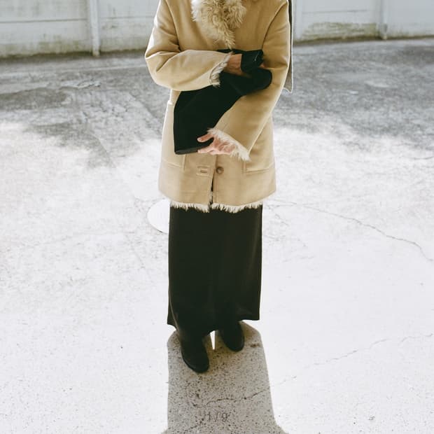 lfm  Layered Shearling Jacket Beige 구해용