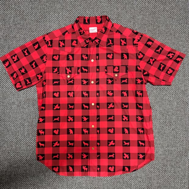 텐더로인 made in japan 애니멀체크패턴 셔츠