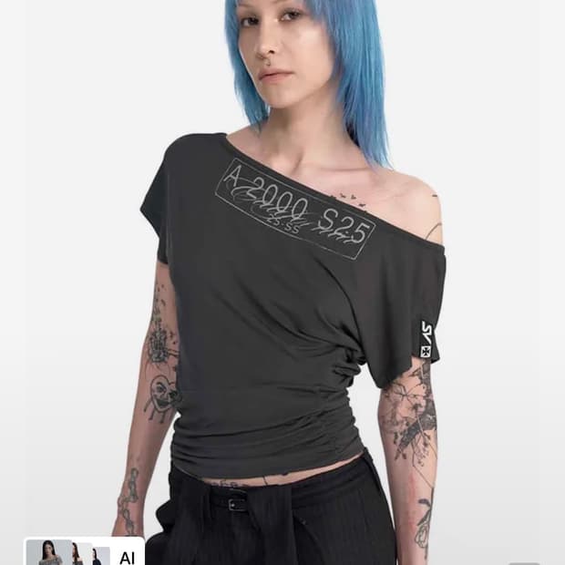 CAR PLATE DRAPED TOP (CHARCOAL) 