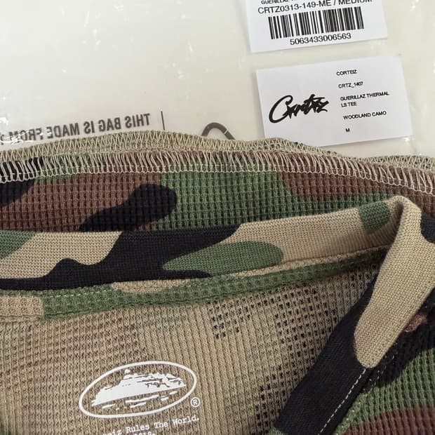 코르테이즈 써멀 카모 우드랜드 롱슬리브 corteiz thermal