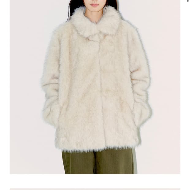 (새상품) OAFISH FUR JACKET 오피쉬 퍼자켓-베이지