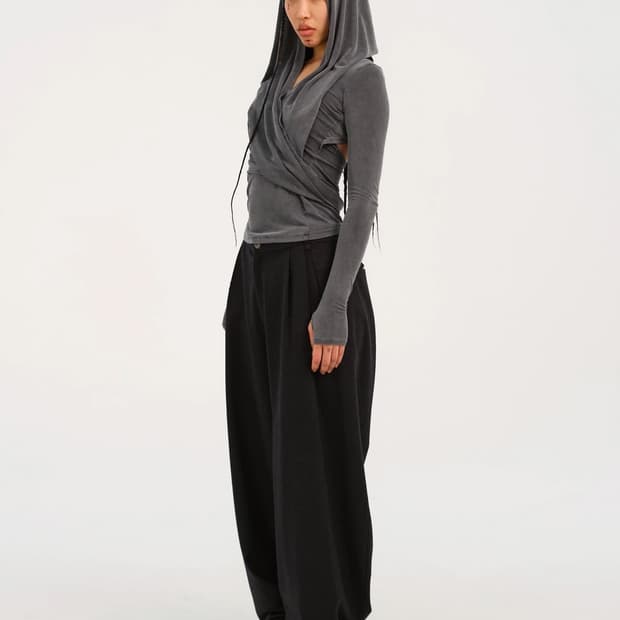 Hyein seo hooded jersey top 혜인서 후드 저지 탑 