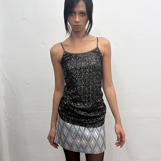 빈티지 세퀸 탱크탑