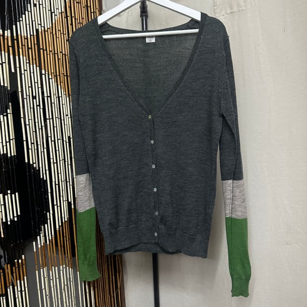 green natural cardigan 