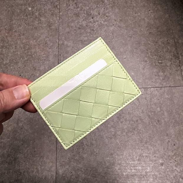 (정품/새상품) 보테가베네타 허브 컬러 인트레치아토 카드지갑