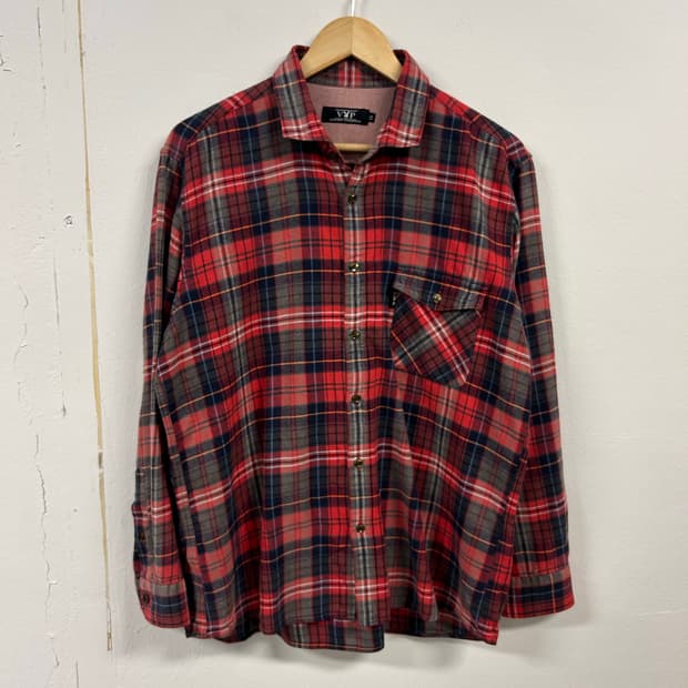 LL) 플레이보이 JPN 레드 체크셔츠 