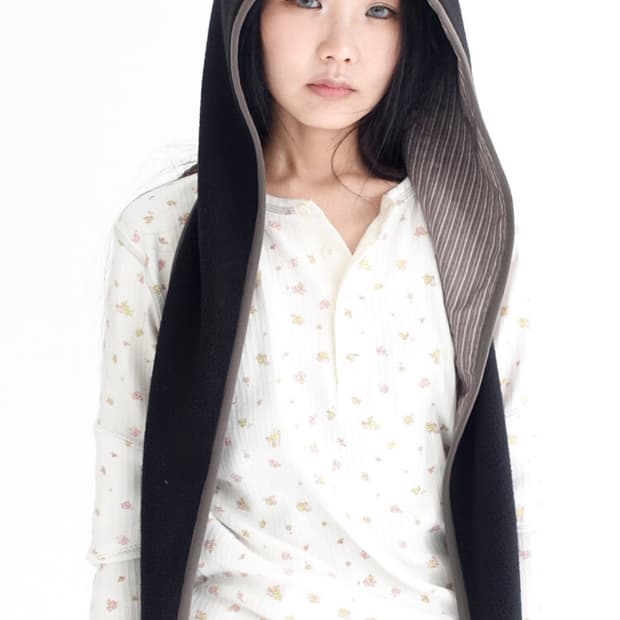 샵페어리 검정 모자 머플러