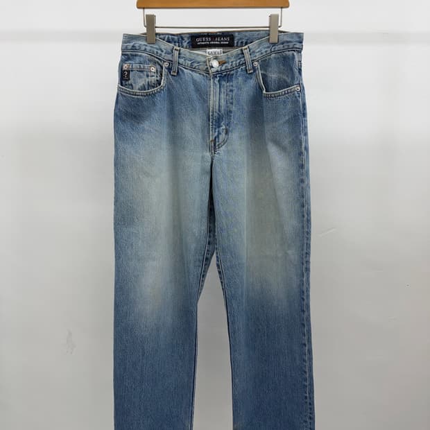 90s GUESS 트라이앵글 로고 빈티지 데님 팬츠