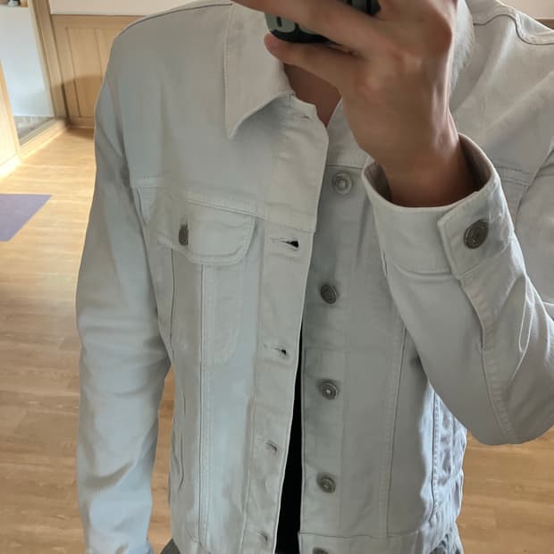 vintage white denim jacket