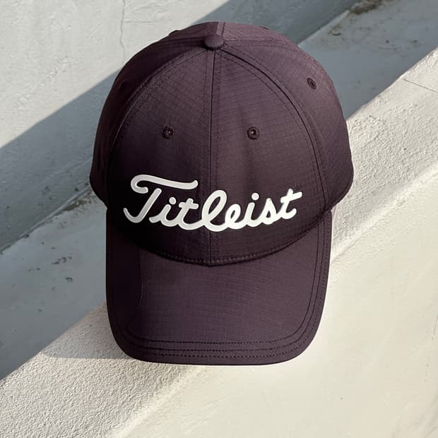 [F] 타이틀리스트 로고 블랙톤 우븐 볼캡 모자 골프