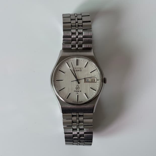 1970s Type2 Texture Dial Silver Quartz 