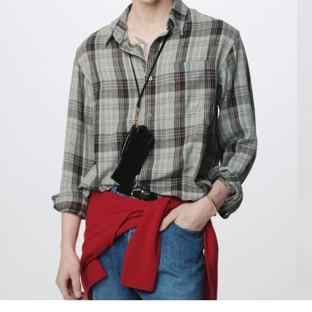 26SS 토니웩 코튼 블랜드 체크 셔츠 XL