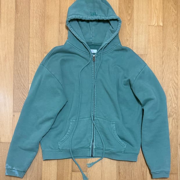 ERL 크롭 후드집업 그린