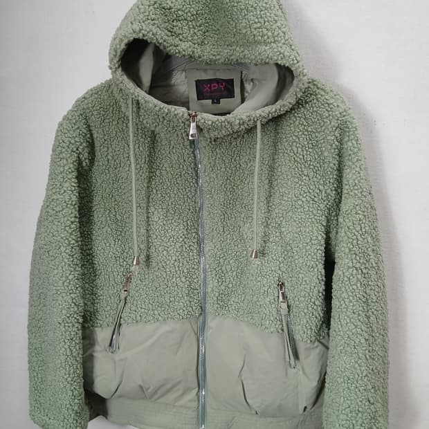 XPY 뽀글이 엔젤후드숏패딩 100-105 L 민트 새제품