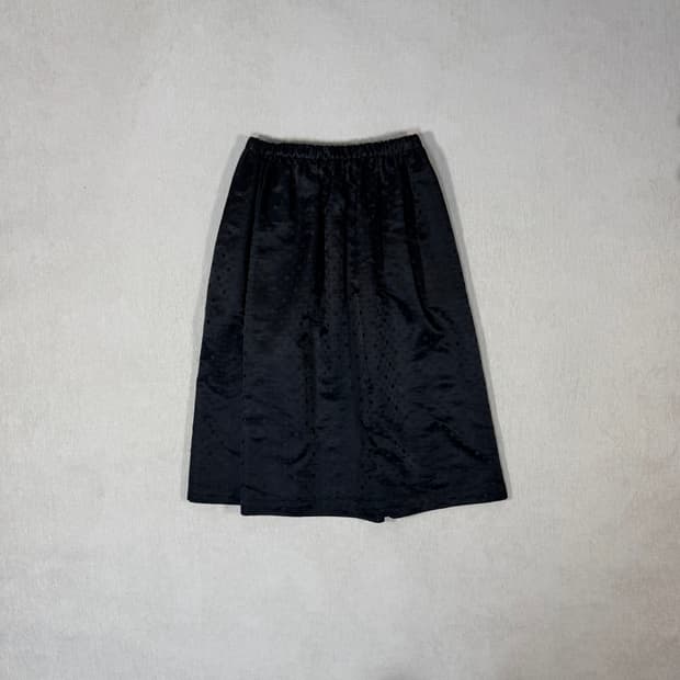 Dot Long Black Skirt