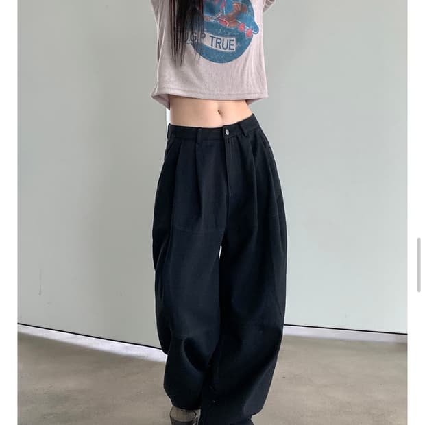 데일리쥬 made 칼리디 절개 핀턱 코튼 와이드팬츠