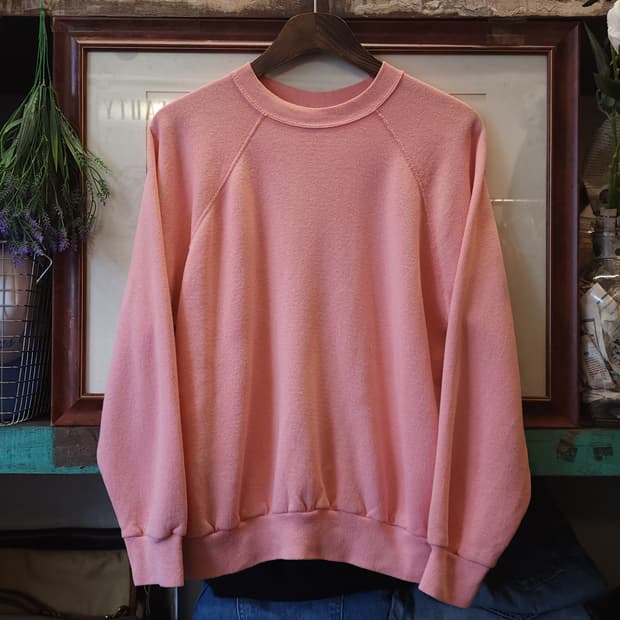 90s TULTEX 빈티지 스웻셔츠 플레인 스웻셔츠 핑크 L
