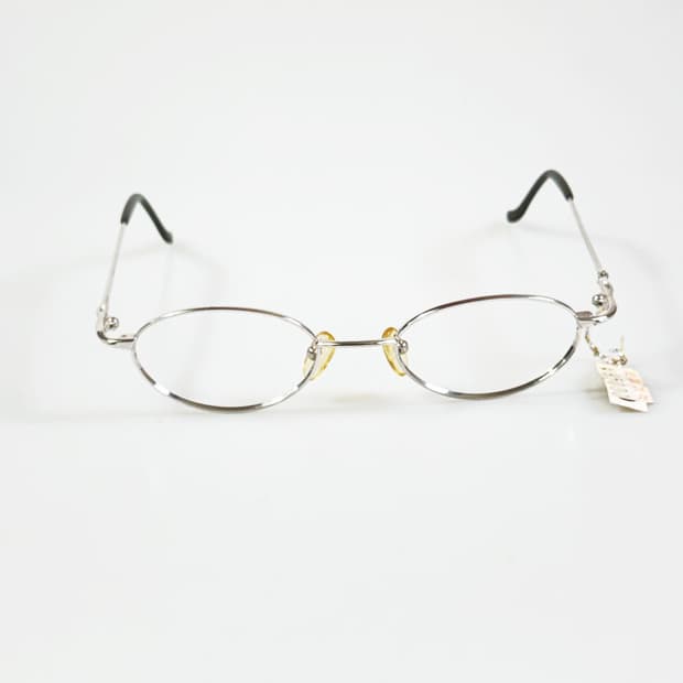 90s GEO 실버 메탈 슬림 오벌 프레임 빈티지 안경