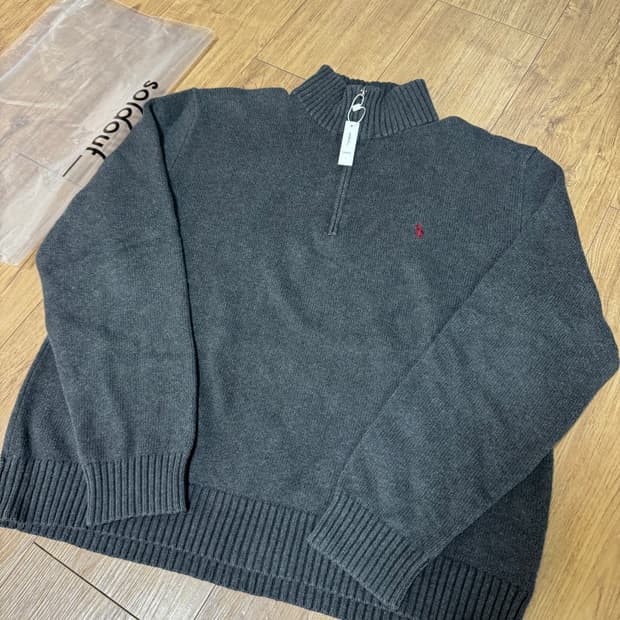 (XL) 폴로 랄프로렌 하프집업 니트 그레이
