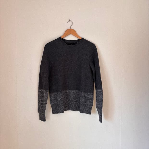 FW 올세인츠 니트 95 투톤 그레이 가성비 모헤어 수입 사용감