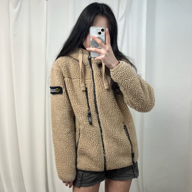 National Geographic Beige Fleece Jacket 
